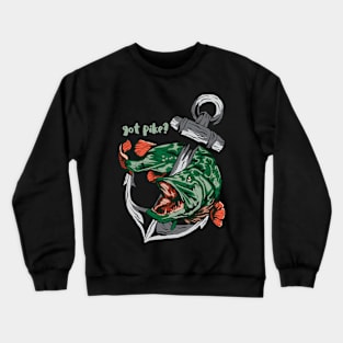 Funny Fishing Motive Crewneck Sweatshirt